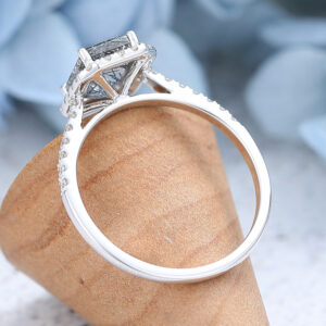 AMANDAFINEJEWELRY Black Quartz Rutilated White Gold Engagement Ring (5)