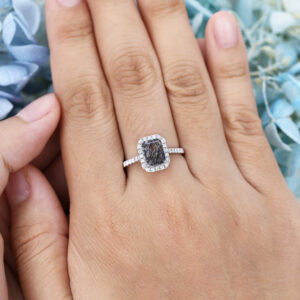 AMANDAFINEJEWELRY Black Quartz Rutilated White Gold Engagement Ring (6)