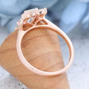 AMANDAFINEJEWELRY Emerald Cut Moissanite Rose Gold Engagement Ring (5)