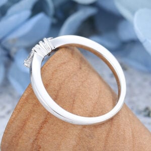 AMANDAFINEJEWELRY Marquise Cut Moissanite White Gold Wedding Band (6)