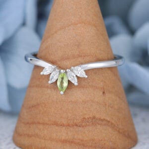 AMANDAFINEJEWELRY Marquise Cut Peridot White Gold Wedding Band (2)