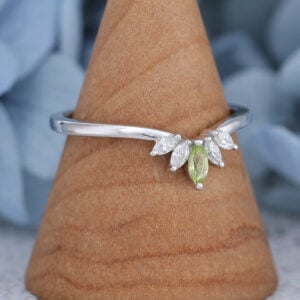 AMANDAFINEJEWELRY Marquise Cut Peridot White Gold Wedding Band (3)
