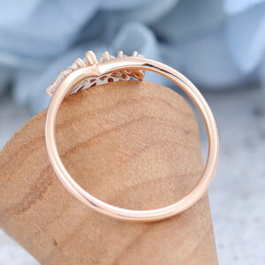 AMANDAFINEJEWELRY Moissanite Rose Gold Curved Wedding Band (5)