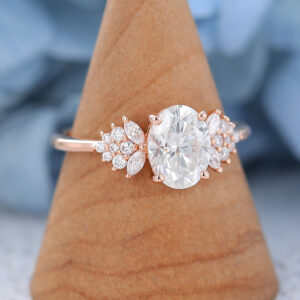 AMANDAFINEJEWELRY Moissanite Rose Gold Engagement Ring (2)