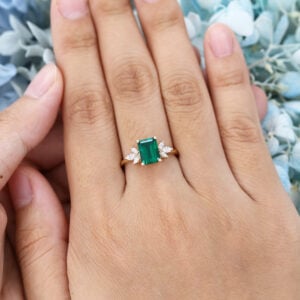 AMANDAFINEJEWELRY Moissanite Rose Gold Engagement Ring (2)