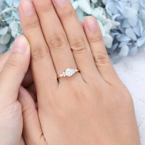 AMANDAFINEJEWELRY Moissanite Rose Gold Engagement Ring (2)