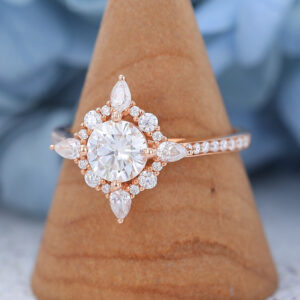 AMANDAFINEJEWELRY Moissanite Rose Gold Engagement Ring (2)