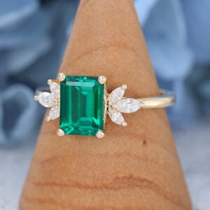 AMANDAFINEJEWELRY Moissanite Rose Gold Engagement Ring (3)