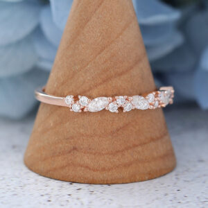 AMANDAFINEJEWELRY Moissanite Rose Gold Wedding Band (3)