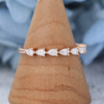 AMANDAFINEJEWELRY Moissanite Rose Gold Wedding Band