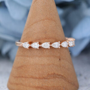 AMANDAFINEJEWELRY Moissanite Rose Gold Wedding Band (3)