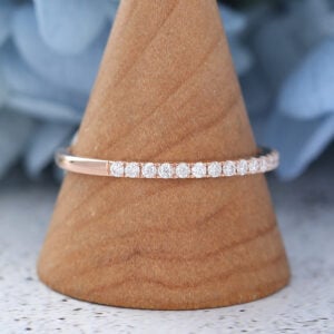 AMANDAFINEJEWELRY Moissanite Rose Gold Wedding Band (3)