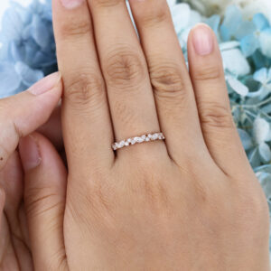 AMANDAFINEJEWELRY Moissanite Rose Gold Wedding Band (4)