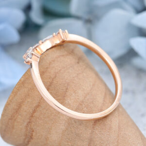 AMANDAFINEJEWELRY Moissanite Rose Gold Wedding Band (6)
