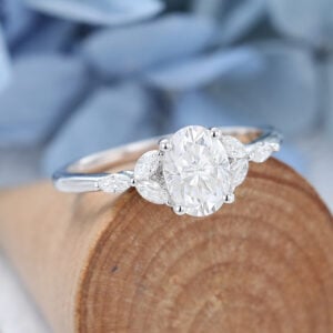 AMANDAFINEJEWELRY Moissanite White Gold Engagement Ring (2)