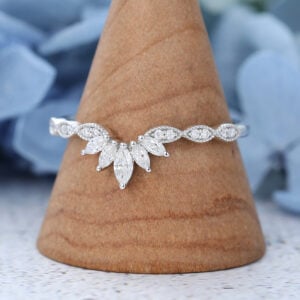 AMANDAFINEJEWELRY Moissanite White Gold Wedding Band (2)