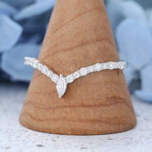 AMANDAFINEJEWELRY Moissanite White Gold Wedding Band (2)
