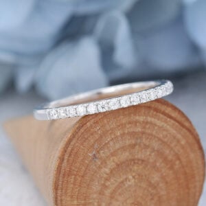 AMANDAFINEJEWELRY Moissanite White Gold Wedding Band (2)