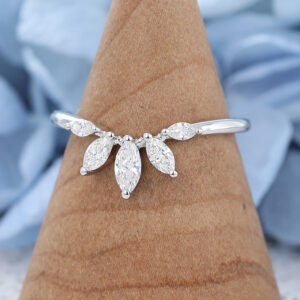 AMANDAFINEJEWELRY Moissanite White Gold Wedding Band (2)