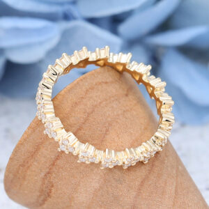 AMANDAFINEJEWELRY Moissanite Yellow Gold Wedding Band (4)