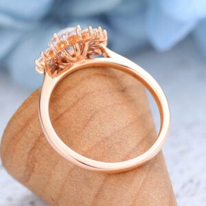 AMANDAFINEJEWELRY Moonstone Rose Gold Halo Engagement Ring (2)