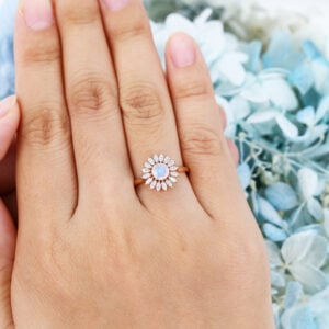 AMANDAFINEJEWELRY Moonstone Rose Gold Halo Engagement Ring (3)