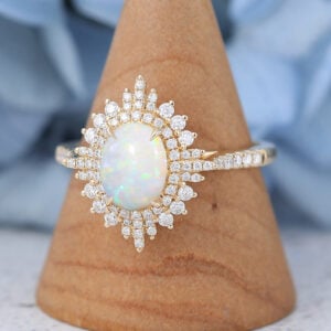 AMANDAFINEJEWELRY Opal Gold Halo Engagement Ring (3)