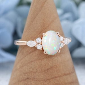 AMANDAFINEJEWELRY Opal Oval Cut Rose Gold Engagement Ring (4)