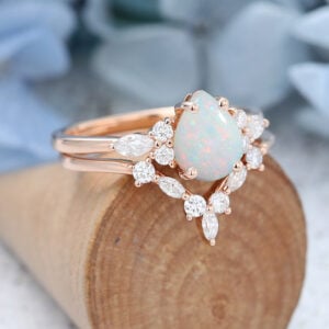 AMANDAFINEJEWELRY Opal Rose Gold Engagement Ring Set (5)