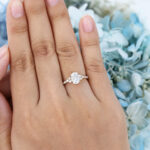 AMANDAFINEJEWELRY Oval Cut Moissanite Gold Engagement Ring