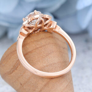 AMANDAFINEJEWELRY Oval Cut Moissanite Rose Gold Engagement Ring (2)