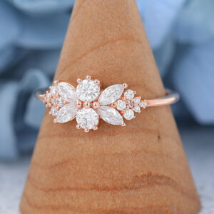 AMANDAFINEJEWELRY Rose Gold Moissanite Engagement Ring (1)