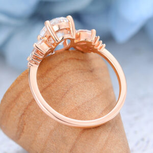 AMANDAFINEJEWELRY Rose Gold Moissanite Engagement Ring (2)
