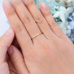 Vintage Wedding Band 14K Solid Gold Ring Gold Yellow Gold Women Chevron Ring Simple Delicate Ring Matching Stacking