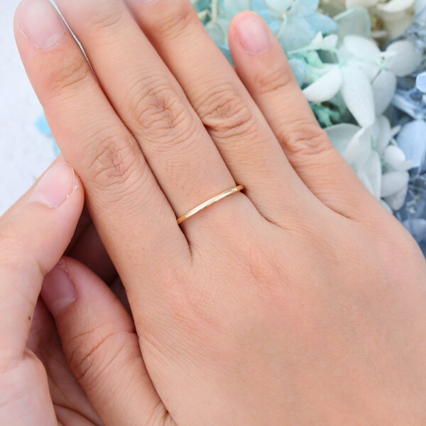 Vintage Wedding Band 14K Solid Gold Ring Gold Yellow Gold Women Chevron Ring Simple Delicate Ring Matching Stacking