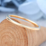 Vintage Wedding Band 14K Solid Gold Ring Gold Yellow Gold Women Chevron Ring Simple Delicate Ring Matching Stacking