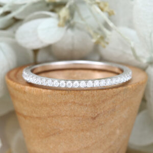 White Gold Full Eternity Moissanite Wedding Band1
