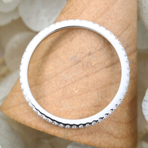 White Gold Full Eternity Moissanite Wedding Band2