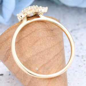 Amandafine rose gold round cut moissanite engagement ring-6