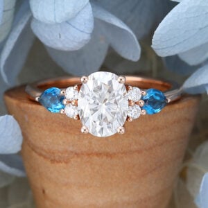 Amandafinejewelry rose gold oval cut moisssanite engagenment ring-3