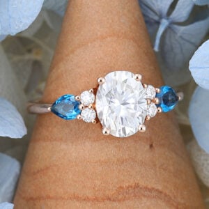 Amandafinejewelry rose gold oval cut moisssanite engagenment ring-5