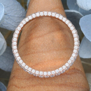 Full Eternity Rose Gold Moissanite Wedding Band5
