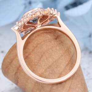 Rose Gold Aquamarine Engagement Ring1