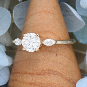 Rose Gold Moissanite Engagement Ring3