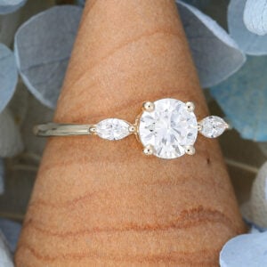 Rose Gold Moissanite Engagement Ring4