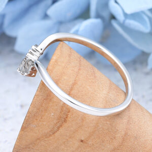 White Gold Marquise Cut Black Quartz Rutilated Wedding Band3