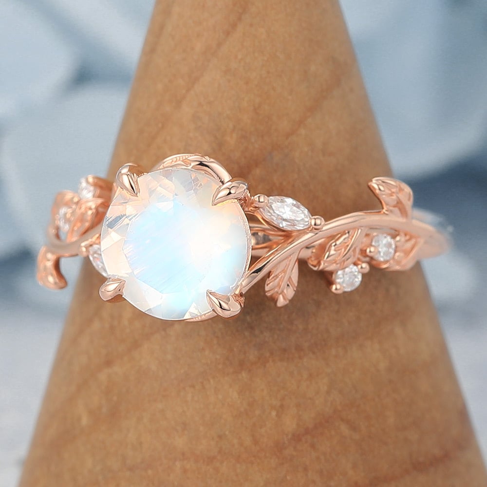 14k Rose Gold Vintage Moonstone Engagement Ring (2) 14k Rose Gold Vintage Moonstone Engagement Ring (2)
