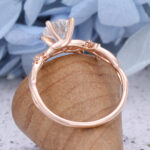 Rose Gold Vintage Moissanite Engagement Ring