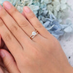 Rose Gold Twisted Band Moissanite Bridal Set
