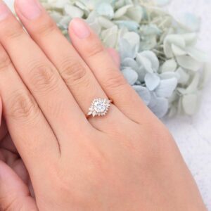 Unique Moissanite Engagement Ring